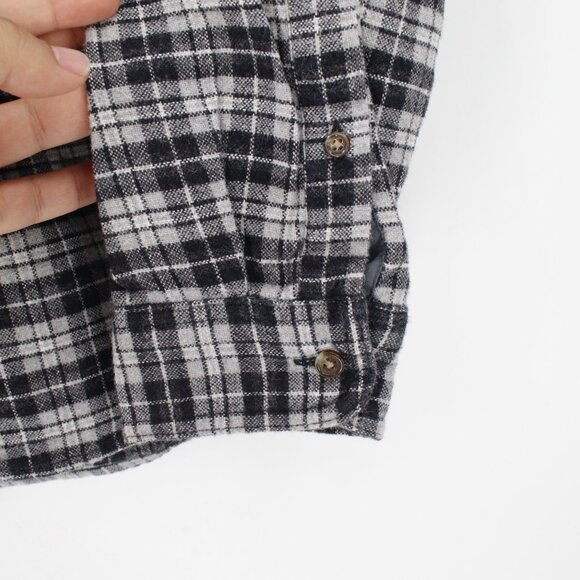 J crew shirt men's large elbow patch plaid long sleeve button down cotton wool - Picture 3 of 10